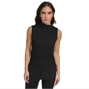 Calvin Klein Black Funnel Neck Tank Top